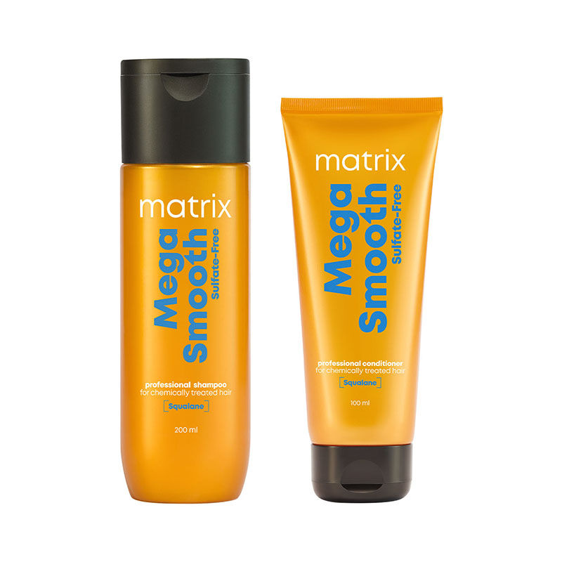Matrix Mega Smooth Sulfate-free Shampoo, 200ml & Conditioner, 100ml Combo, Gentle Cleansing & Bond Repair, 2 pieces Buy at Indicrest Image 9