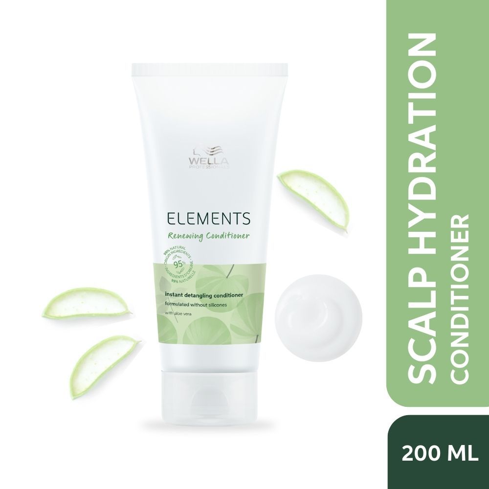 Wella Professionals Elements Renewing Sulfate & Paraben-Free Conditioner For Frizz-Free Hair With Aloe Vera, 200ml Buy at Indicrest