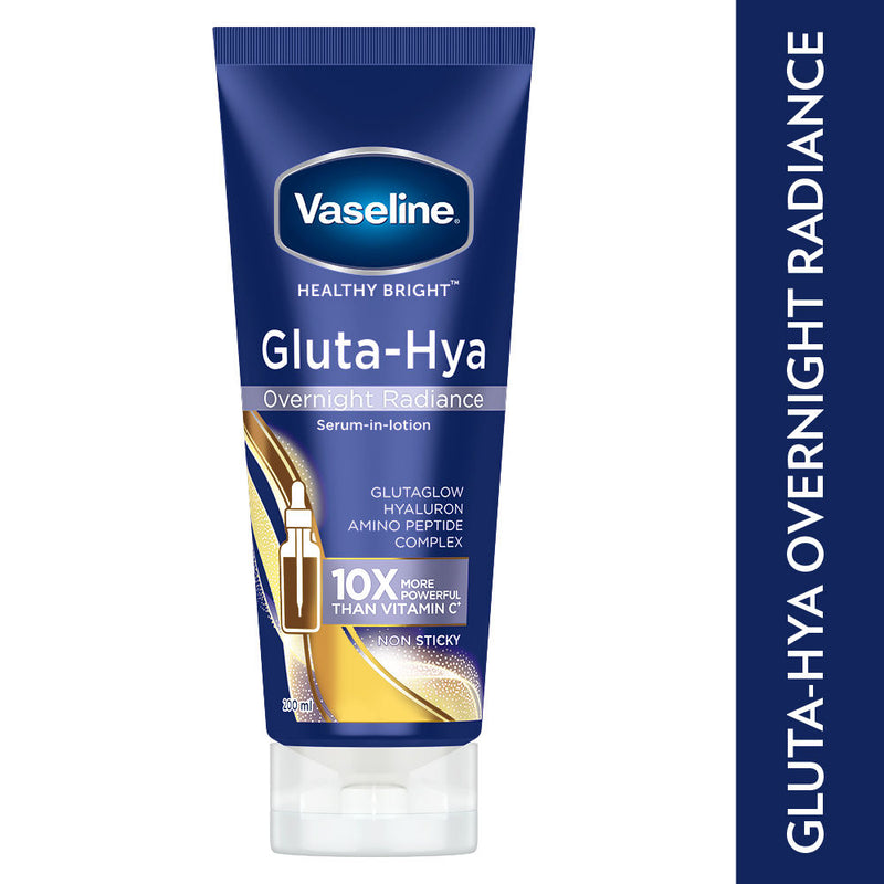 Vaseline Gluta-Hya Overnight Radiance, Serum-In-Lotion, With Amino Peptide And GlutaGlow, 200ml Buy at Indicrest