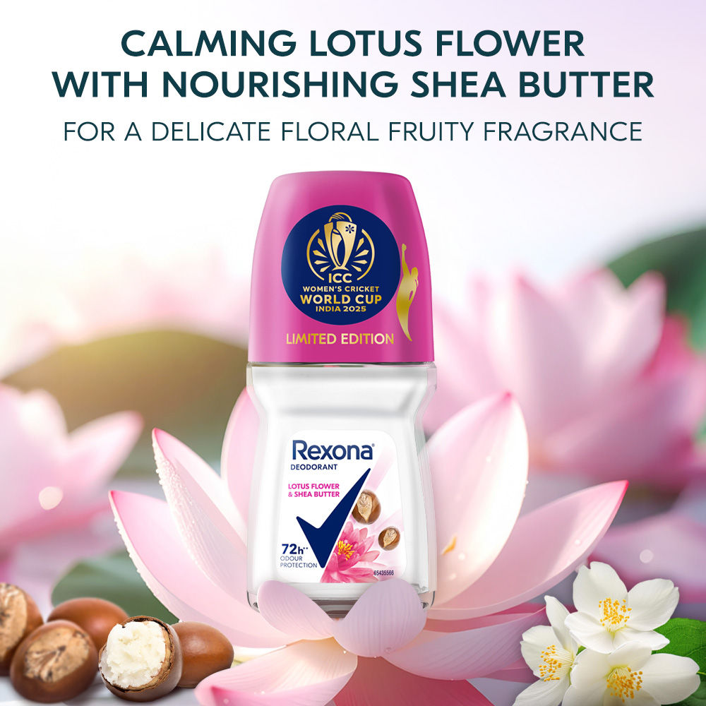 Rexona Lotus Flower & Shea Butter And Sandalwood & Jojoba Oil Antiperspirant Roll-On (Pack of 2) Buy at Indicrest Image 6