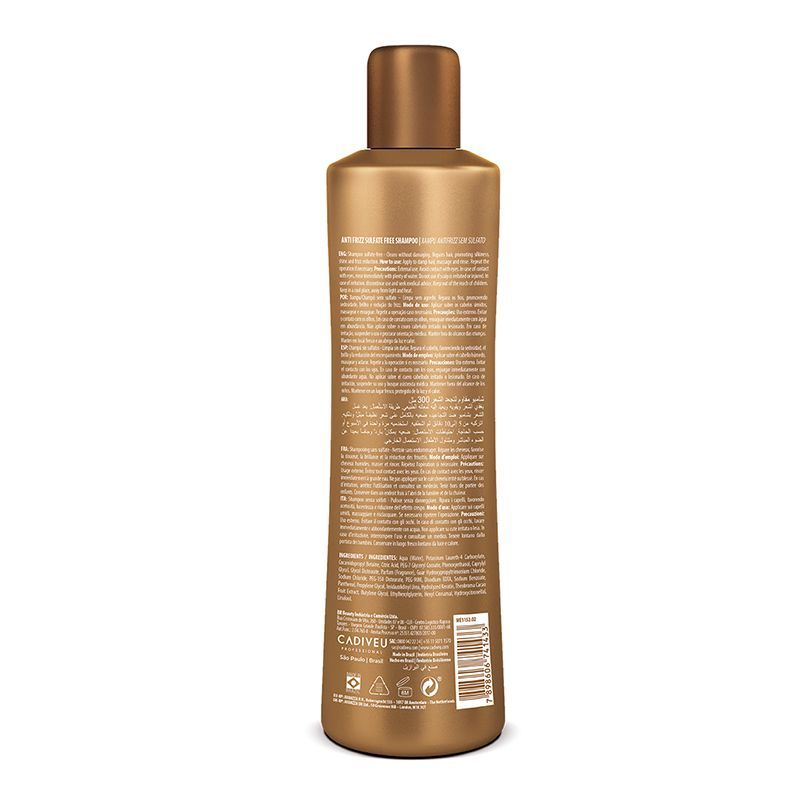 Cadiveu Brasil Cacau Anti Frizz Shampoo For Dry & Frizzy Hair (300ml) - Image 2 - Buy from Indicrest