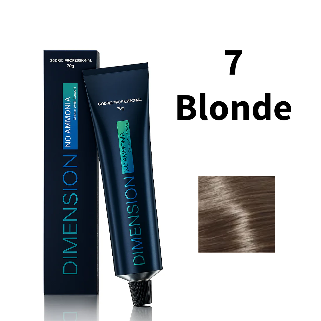 Godrej Professional Dimension No Ammonia Cream Hair Colour Base Shade 7 - Blonde, 70g