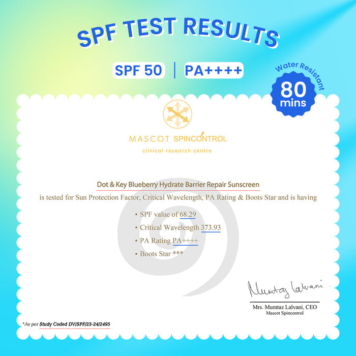 Dot & Key Barrier Repair Hydrating Sunscreen SPF 50+ PA++++, 50g
