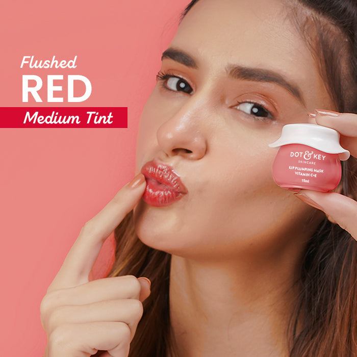 dot and key vitamin c lip mask & Plumping C+E Wild Barries & Pomegranate Max Tinted 15ml more defined lips Dot & Key LIP PLUMPING