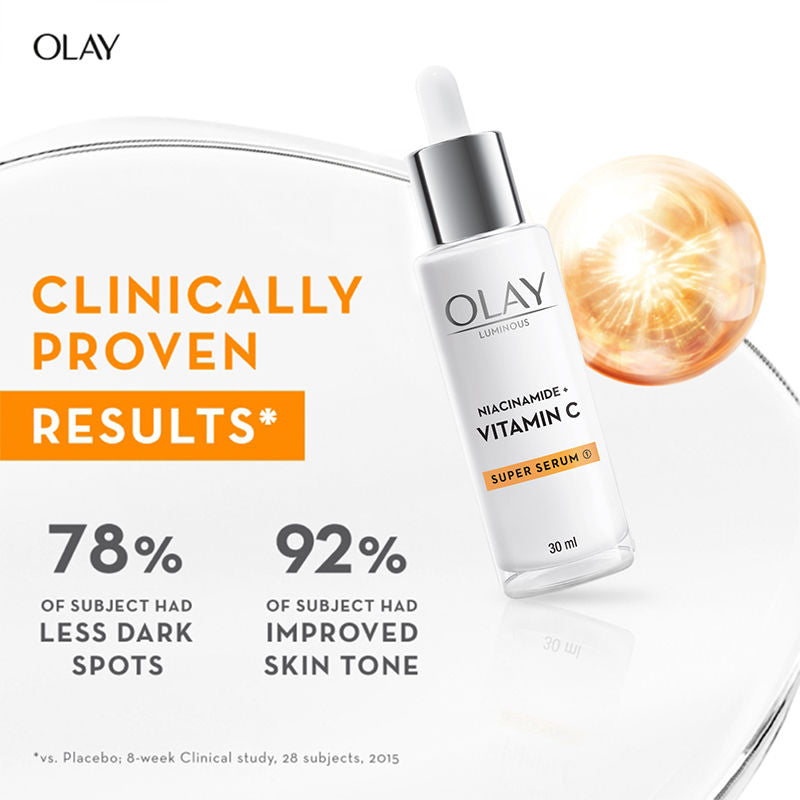Olay Hydration Boost Kit With Niacimide + Vitamin-C Super Serum, 30ml & Cleanser For Intense Hydration & Dewy Glow, 100g Combo Buy at Indicrest Image 5