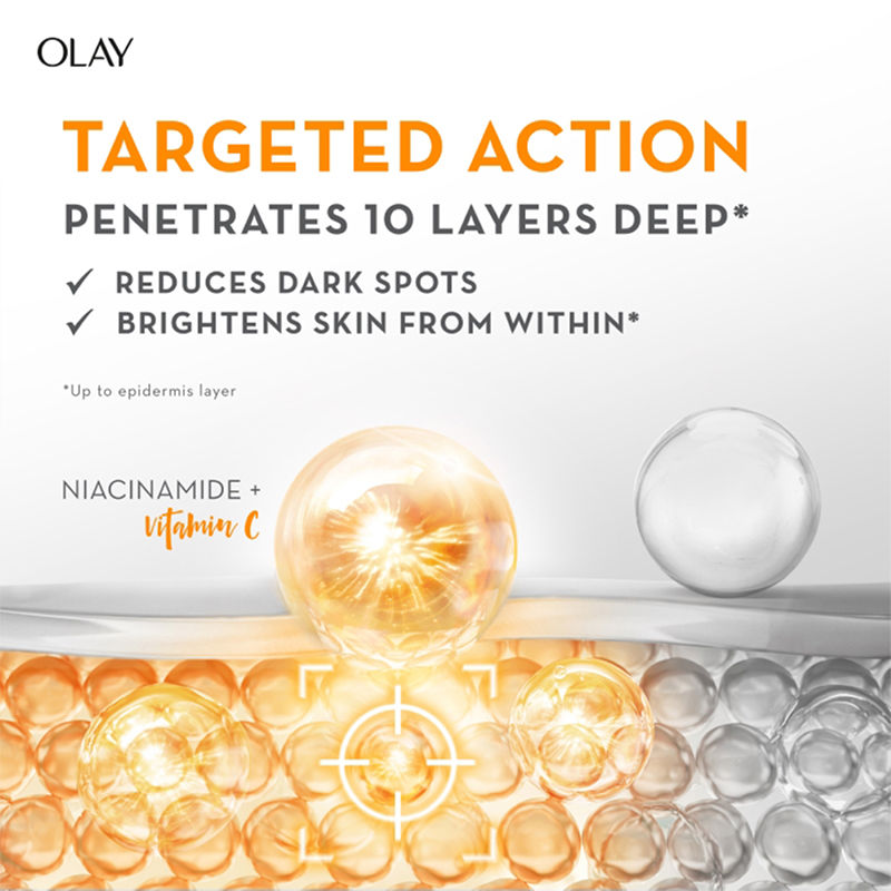 Olay Hydration Boost Kit With Niacimide + Vitamin-C Super Serum, 30ml & Cleanser For Intense Hydration & Dewy Glow, 100g Combo Buy at Indicrest Image 7