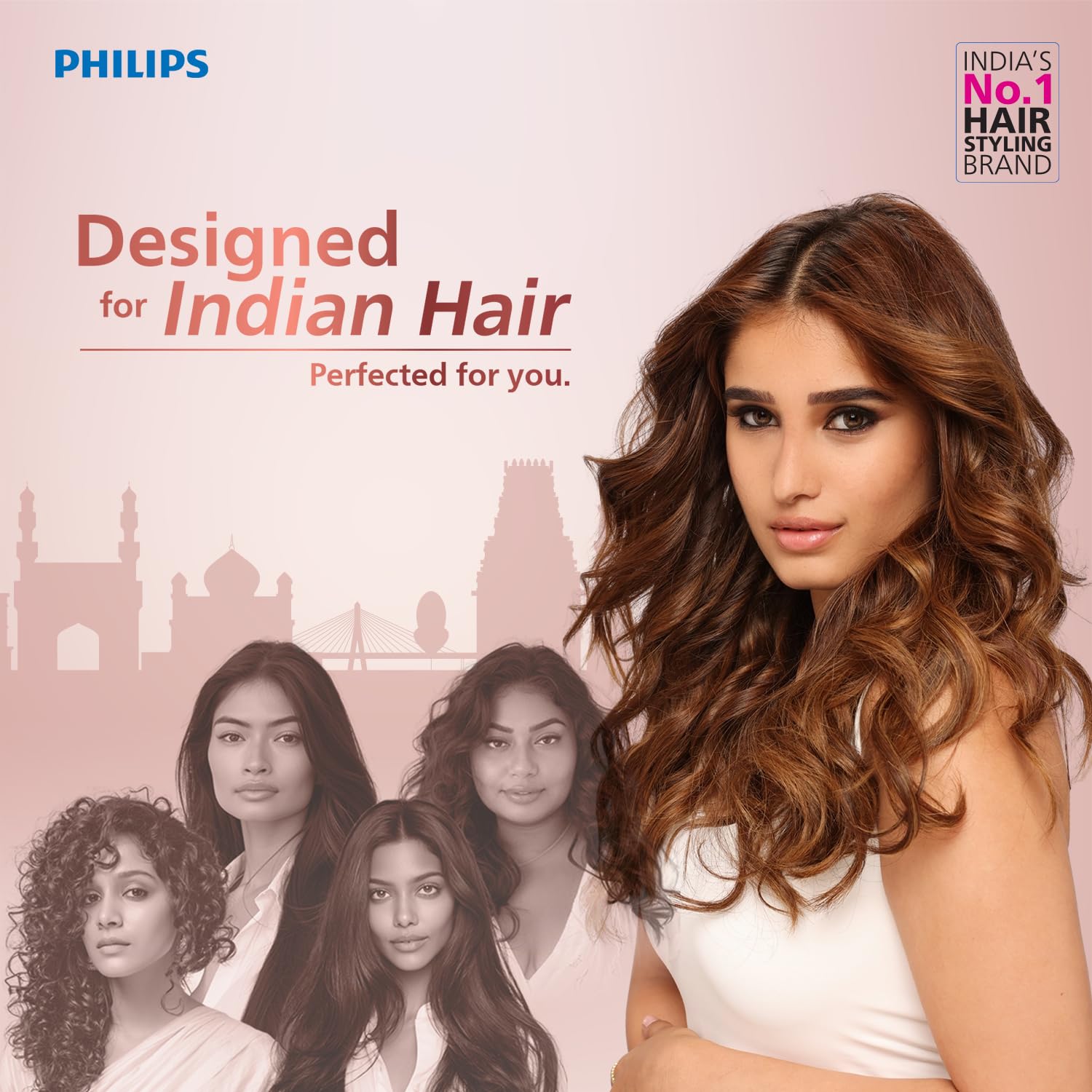 Philips Hydrating Hair Dryer | Water ions maintain 100% Hair strength | Mositure Rich Shine & Frizz Reduction | ThermoShield Sensors for customized drying | Powerful BLDC Motor, Wet to Dry in 3 Min | BHD833/10