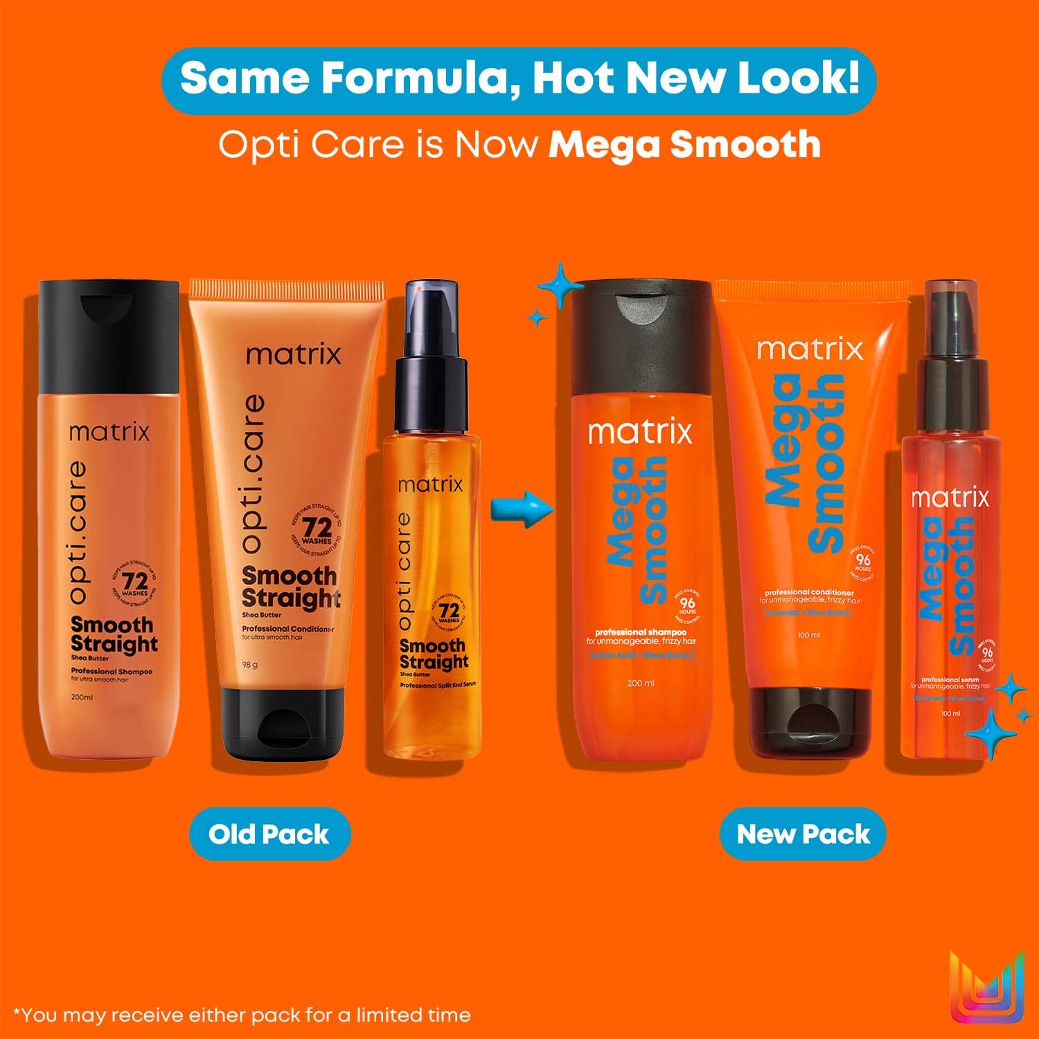 MATRIX Mega Smooth Shampoo (200ml), Conditioner (100ml) & Serum(100ml) Combo with Shea Butter for Frizzy Hair | Max Smoothness for 4 Days | Used by 1 Lakh Hairstylists* | For All Hair Types - Image 2 - Buy from Indicrest