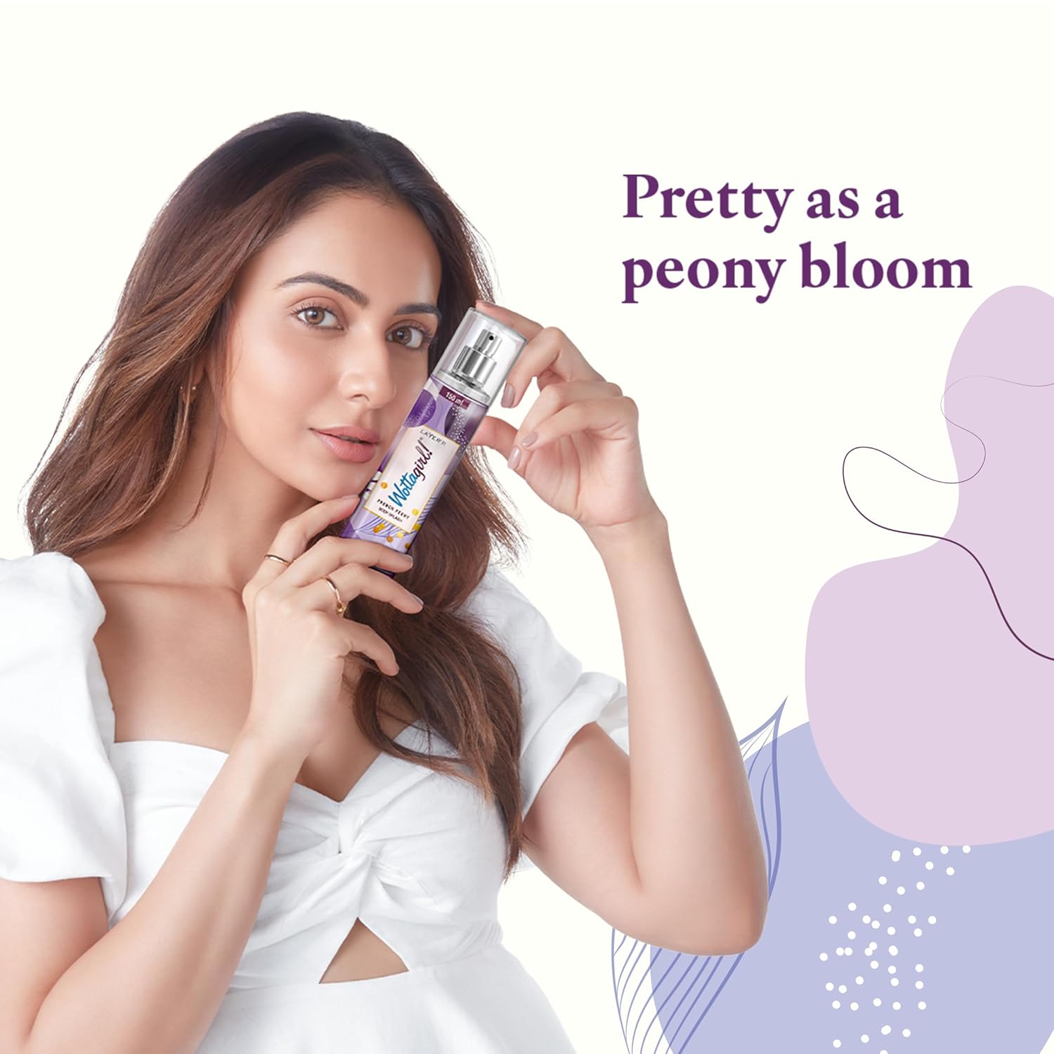 Wottagirl Wottagirl! French Peony 150ml Body Splash for Women | Elegant Floral Mist with Lavender & Peony | Long-Lasting, Refreshing & Skin-Friendly Fragrance  - Image 2 - Buy from Indicrest