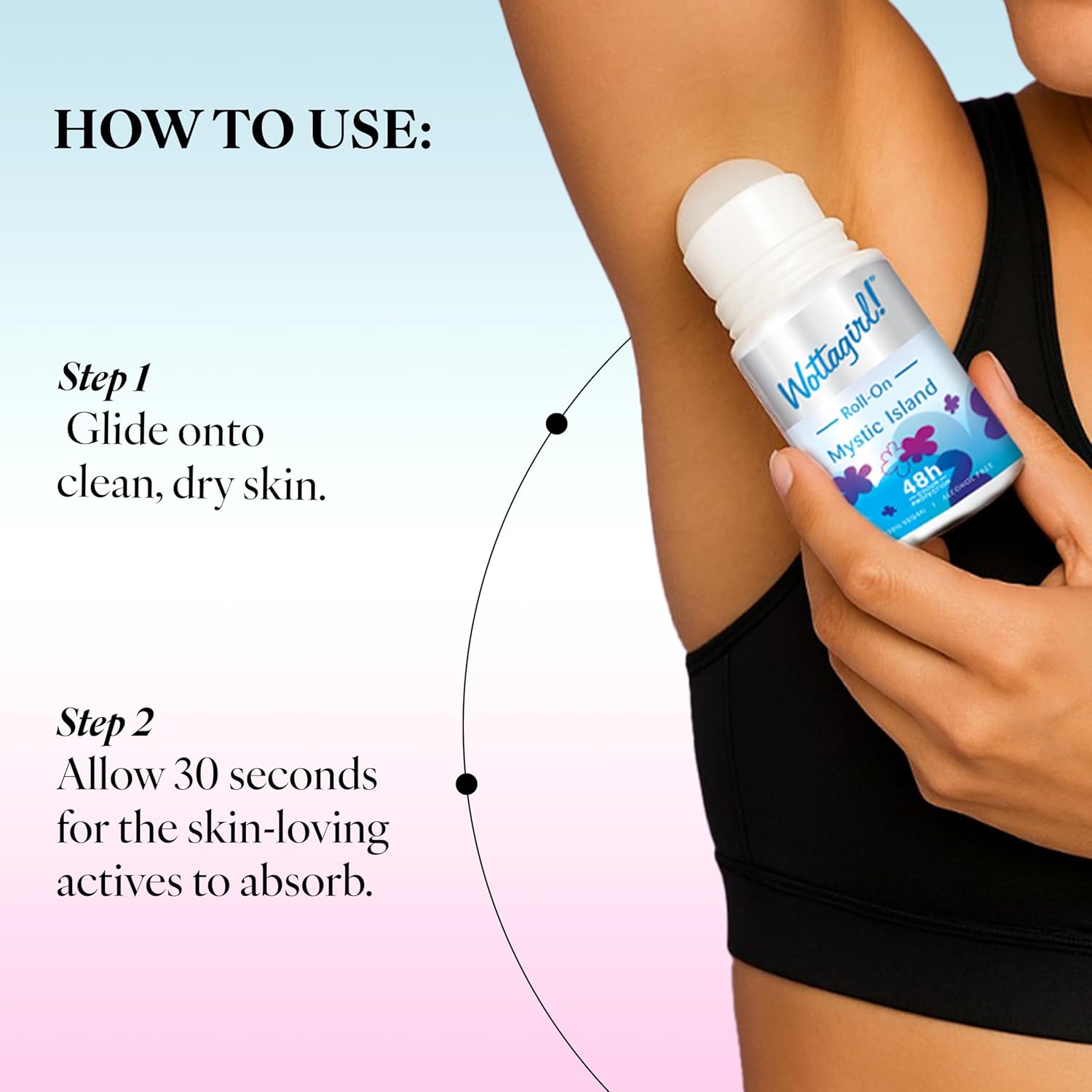 Wottagirl Wottagirl Underarm Roll On Combo (25ml X 2) - Mystic Island & Secret Crush | 48H Odour Protection | Alcohol-Free | Vegan Deodorant for Women - Image 5 - Buy from Indicrest