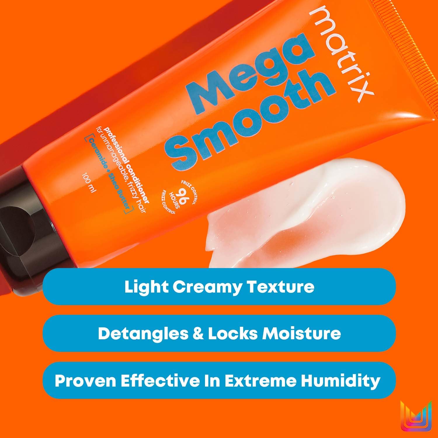 Matrix Mega Smooth Conditioner with Shea Butter and Ceramides for Frizzy Hair |Max Smoothness for 4 Days | Used by 1 Lakh Hairstylists*|For All Hair Types | Paraben Free - Image 4 - Buy from Indicrest
