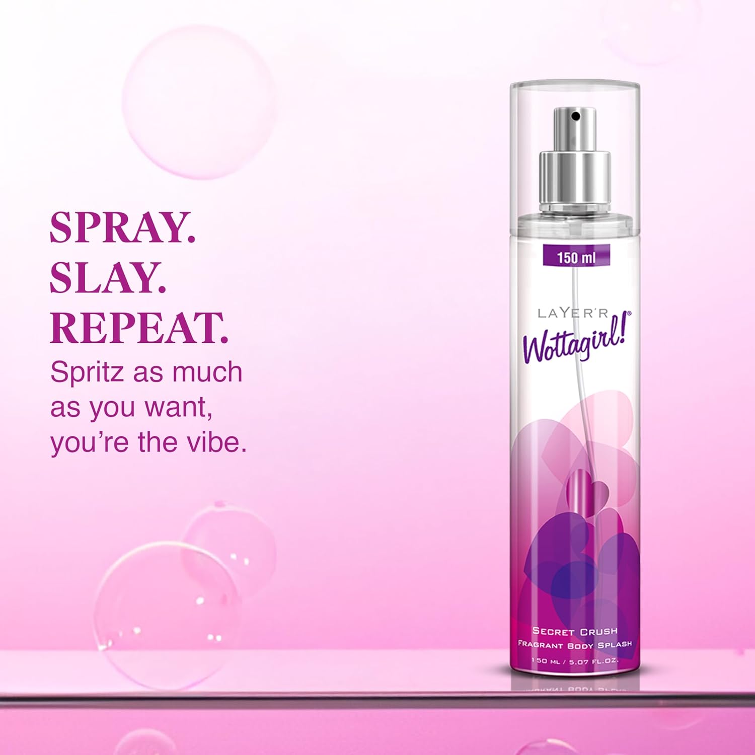 Wottagirl Layer'r Wottagirl Secret Crush Body Splash Spray 150ml - Image 5 - Buy from Indicrest