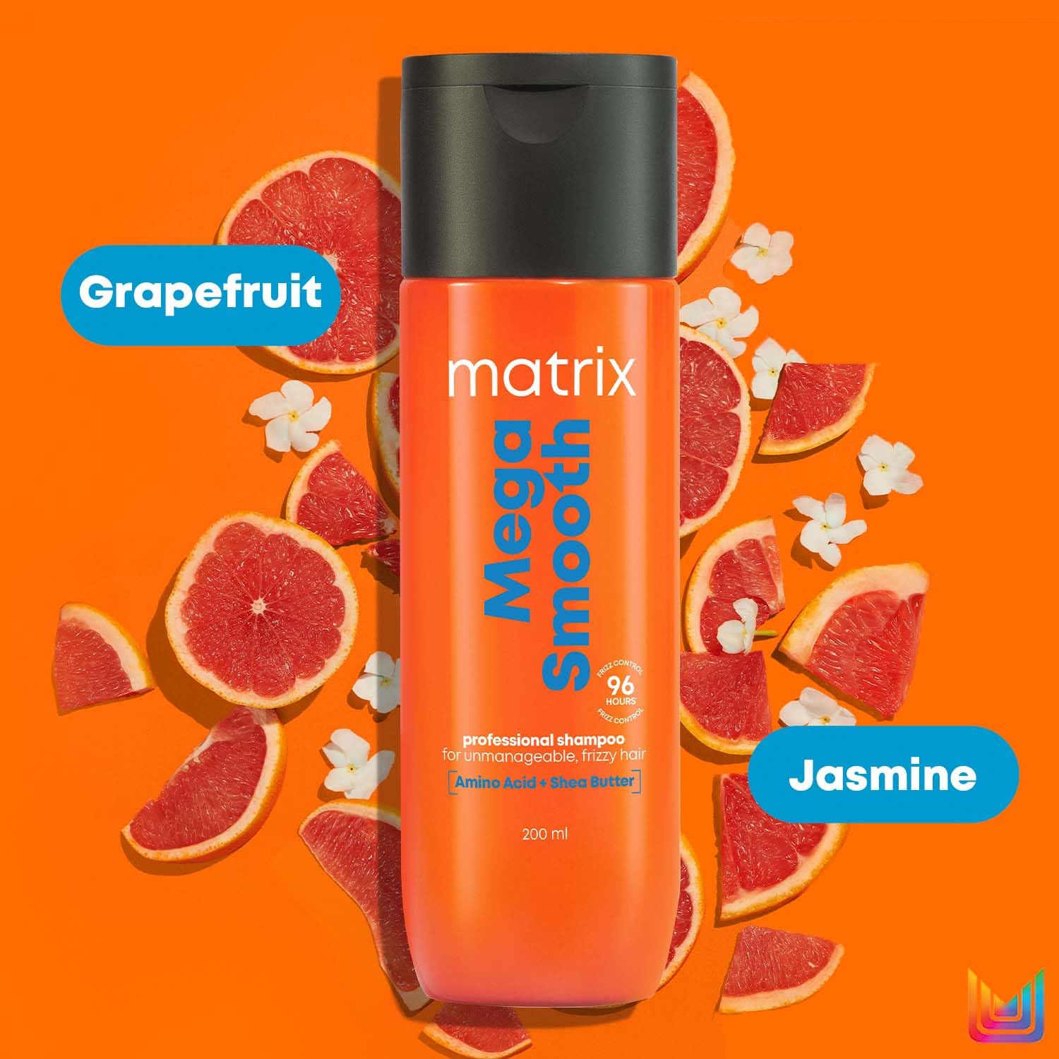 Matrix Mega Smooth Professional Shampoo with Shea Butter & Amino Acids, for Frizzy Hair | Max Smoothness for 4 Days | Used by 1 Lakh Hairstylists*| For All Hair Types | Paraben Free - Image 9 - Buy from Indicrest