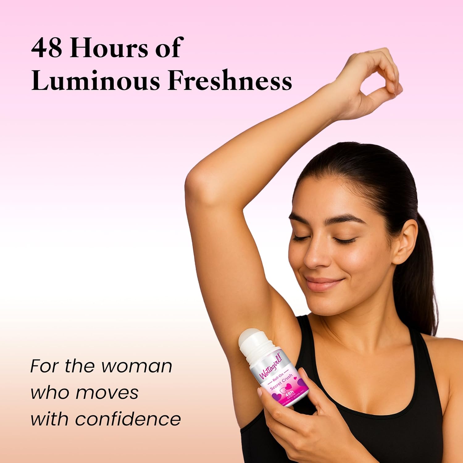 Wottagirl Wottagirl Underarm Roll On Combo (25ml X 2) - Secret Crush & Vanilla Twist | 48H Odour Protection | Alcohol-Free | Vegan Deodorant for Women - Image 4 - Buy from Indicrest