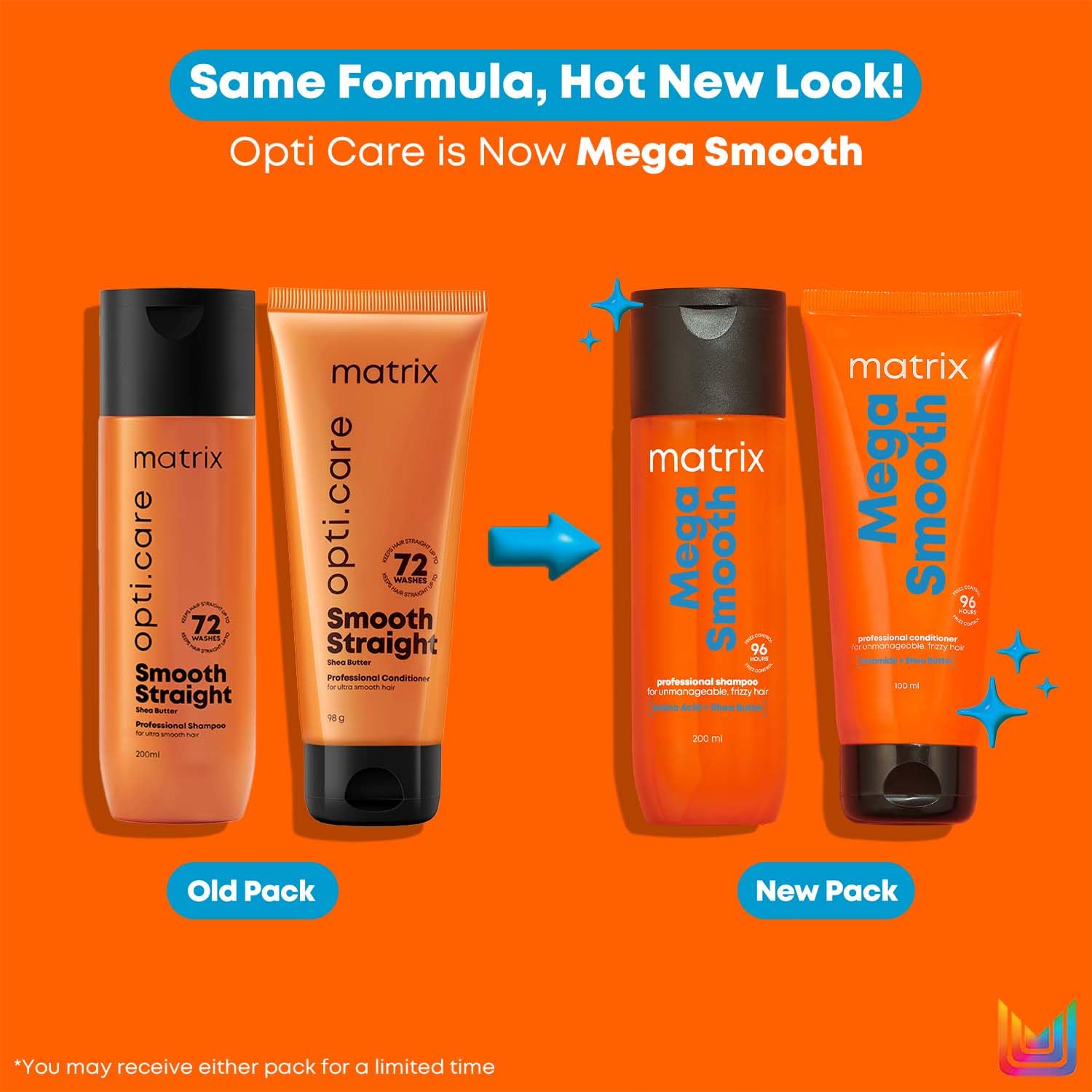 Matrix Mega Smooth Shampoo and Conditioner Combo with Shea Butter |Max Smoothness for 4 Days | Used by 1 Lakh Hairstylists* | For All Hair Types | Paraben Free - Image 2 - Buy from Indicrest