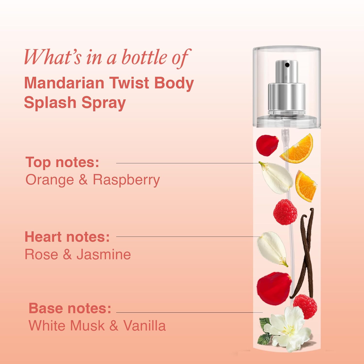 Wottagirl Wottagirl! Mandarin Twist Body Mist 150ml | Long-Lasting Fruity Fragrance for Women | Orange & Raspberry Notes - Image 3 - Buy from Indicrest