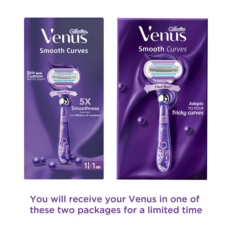 Gillette Venus Smooth Curves | Swirl | Hair Removal Razor for Women, 1 Razor, 1 piece Buy at Indicrest Image 2