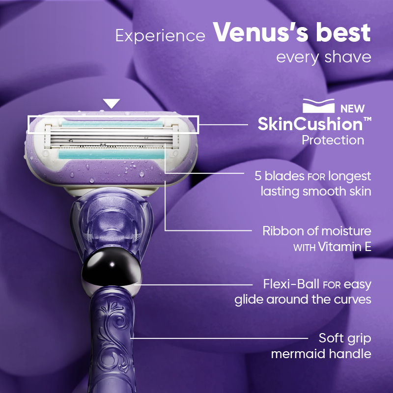 Gillette Venus Smooth Curves | Swirl | Hair Removal Razor for Women, 1 Razor, 1 piece Buy at Indicrest Image 3