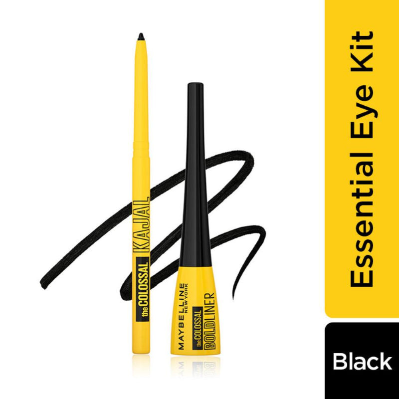 Maybelline New York The Colossal Essentials Eye Kit - Bold Liner & Colossal Kajal Combo, 0.35g+3ml Buy at Indicrest