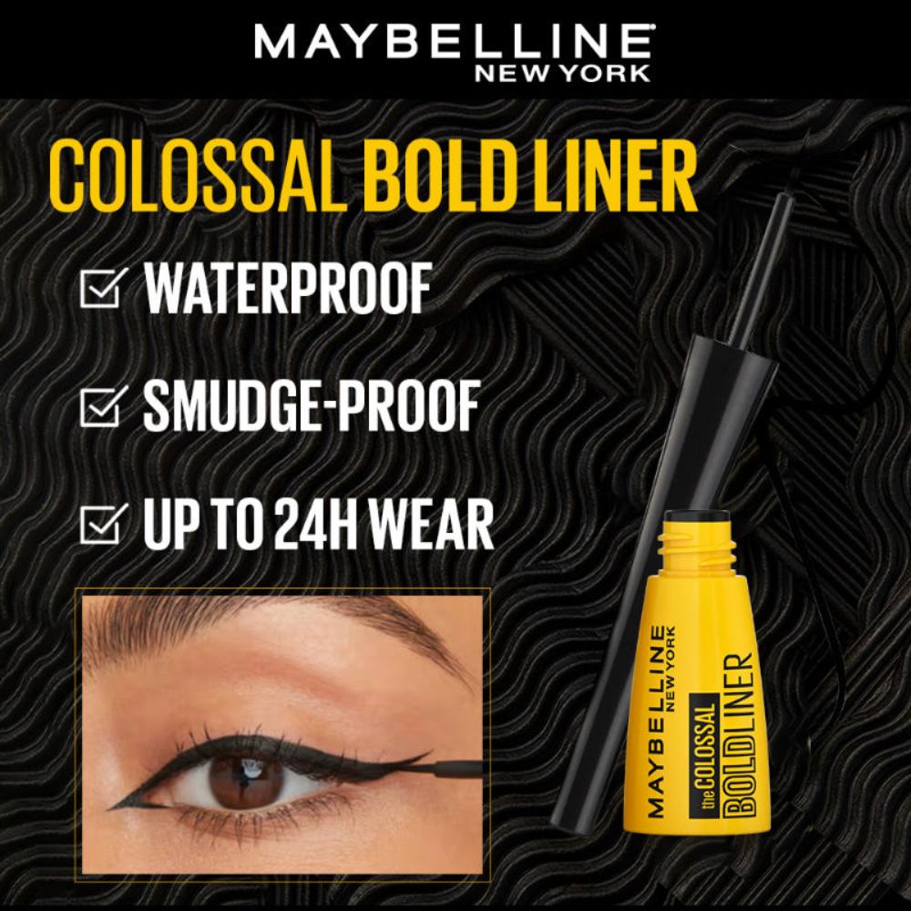 Maybelline New York The Colossal Essentials Eye Kit - Bold Liner & Colossal Kajal Combo, 0.35g+3ml Buy at Indicrest Image 2