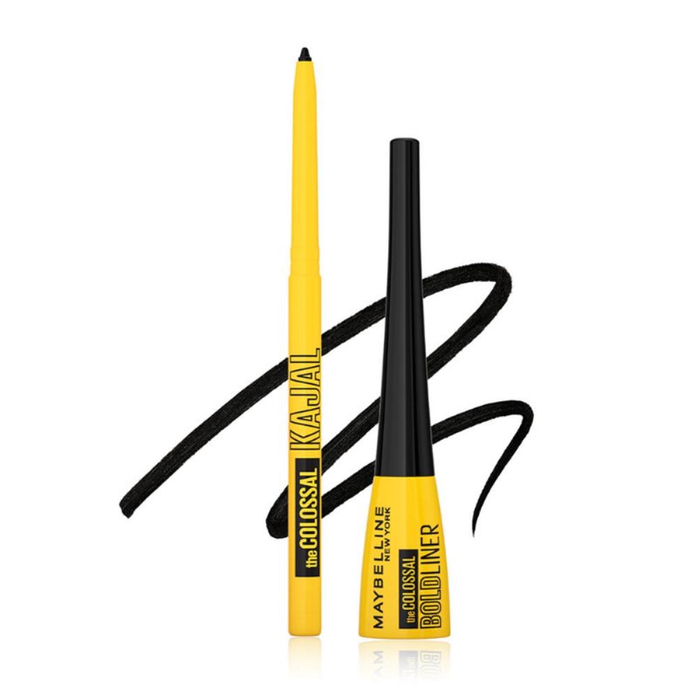 Maybelline New York The Colossal Essentials Eye Kit - Bold Liner & Colossal Kajal Combo, 0.35g+3ml Buy at Indicrest Image 7
