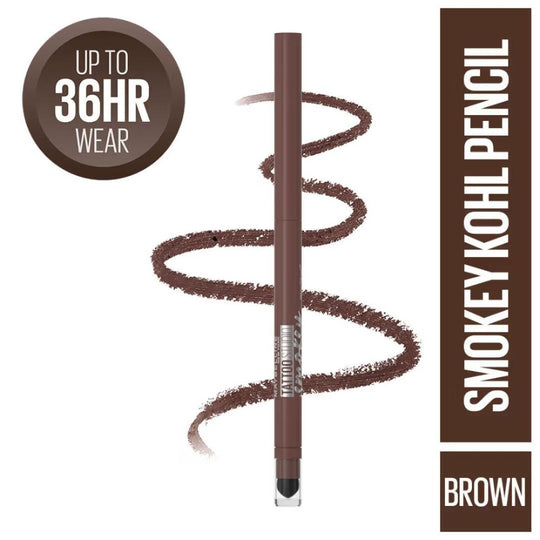 Maybelline New York Tattoo Studio Eye Kohl Gel Pencil Eyeliner 040 Espressotini, 0.28g Buy at Indicrest