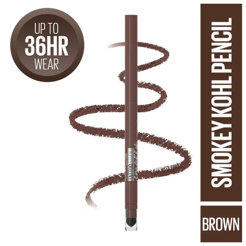 Maybelline New York Tattoo Studio Eye Kohl Gel Pencil Eyeliner 040 Espressotini, 0.28g Buy at Indicrest