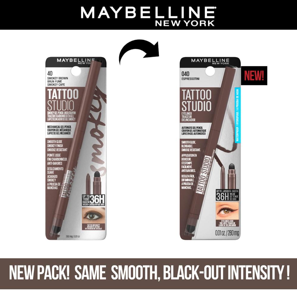 Maybelline New York Tattoo Studio Eye Kohl Gel Pencil Eyeliner 040 Espressotini, 0.28g Buy at Indicrest Image 9