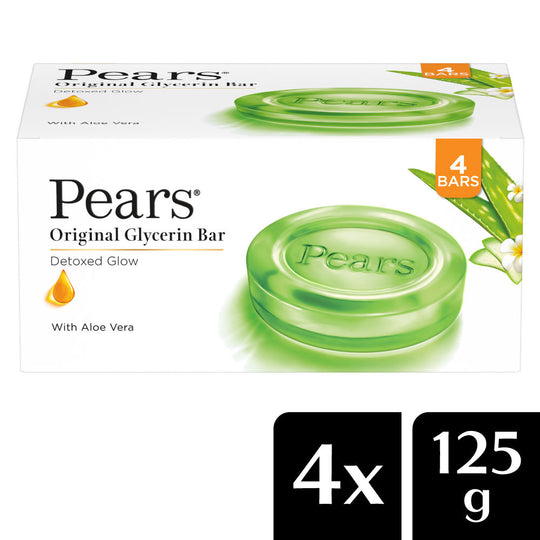 Pears Naturale Aloe Vera Detoxifying Soap Bar (Pack of 4), 500g Buy at Indicrest