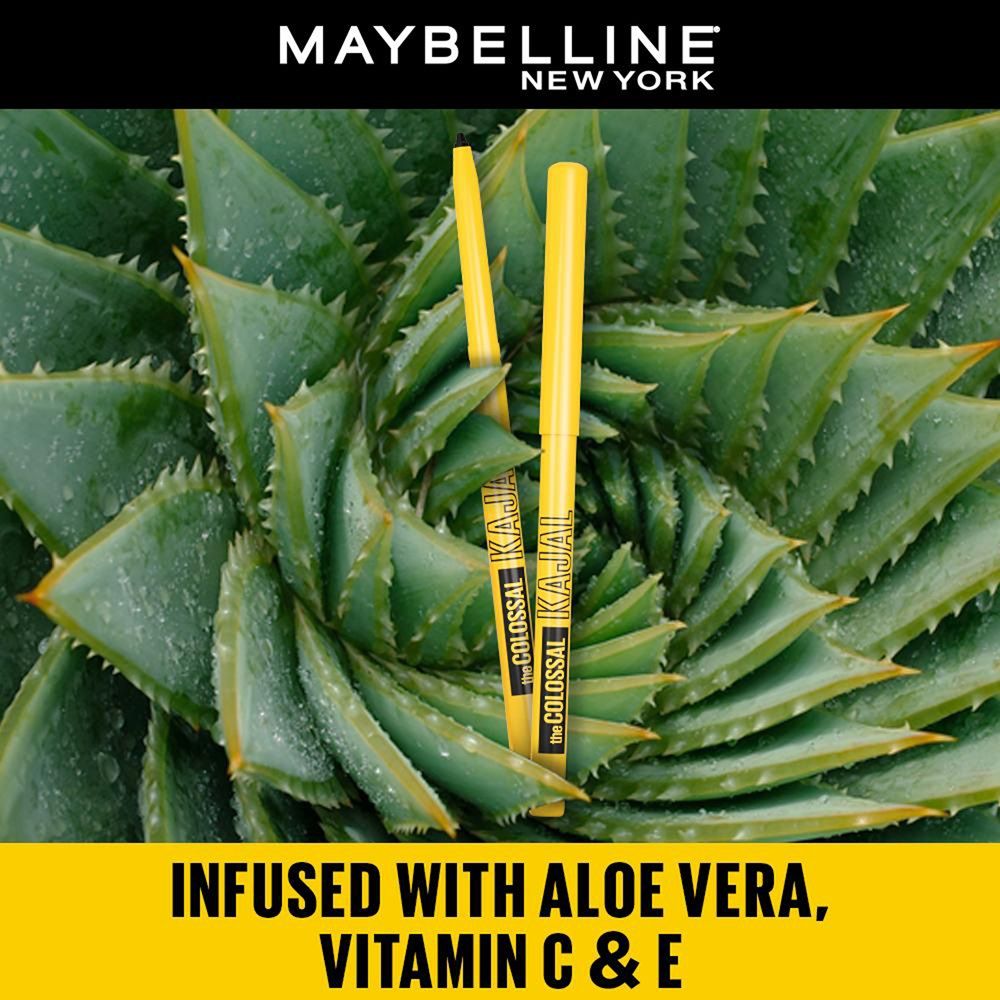 Maybelline New York Intense Colour Colossal Matte Finish Kajal Black Pack Of 2 Deep Black Combo, 0.35g Each Buy at Indicrest Image 3