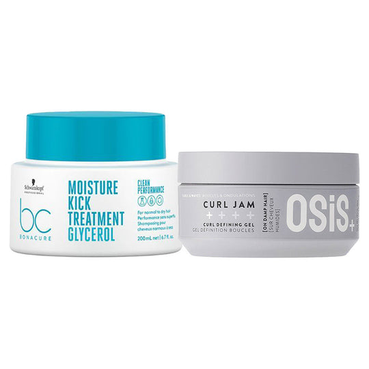 Schwarzkopf Professional Bonacure Moisture Kick Treatment, 200ml & Curl Jam, 300ml Combo Buy at Indicrest