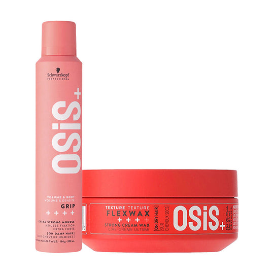 Schwarzkopf Professional Osis+ Grip Styling Mousse, 200ml & Flexwax, 85ml Combo Buy at Indicrest