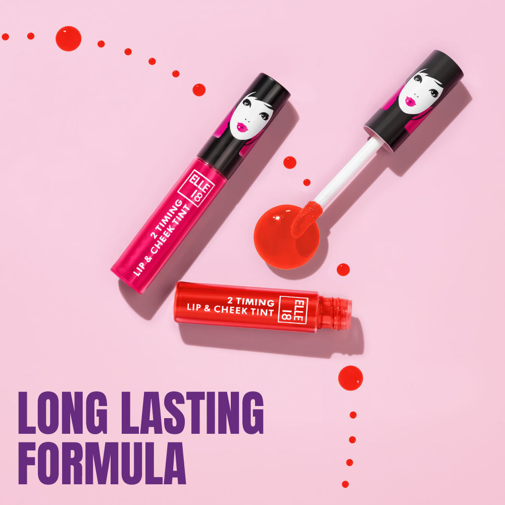 Elle 18 2 Timing Long-Lasting Hydrating Lip & Cheek Tint , Tropica, 4ml Buy at Indicrest Image 10