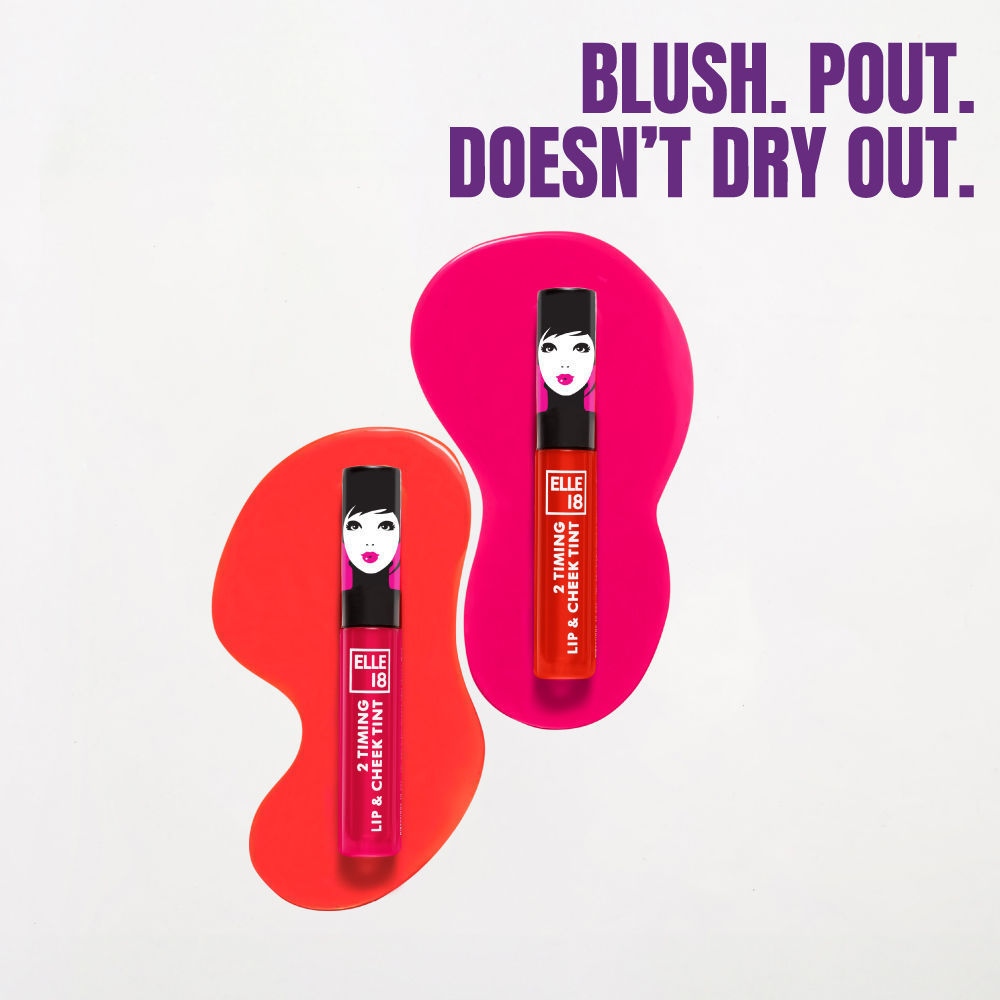 Elle 18 2 Timing Long-Lasting Hydrating Lip & Cheek Tint , Tropica, 4ml Buy at Indicrest Image 2