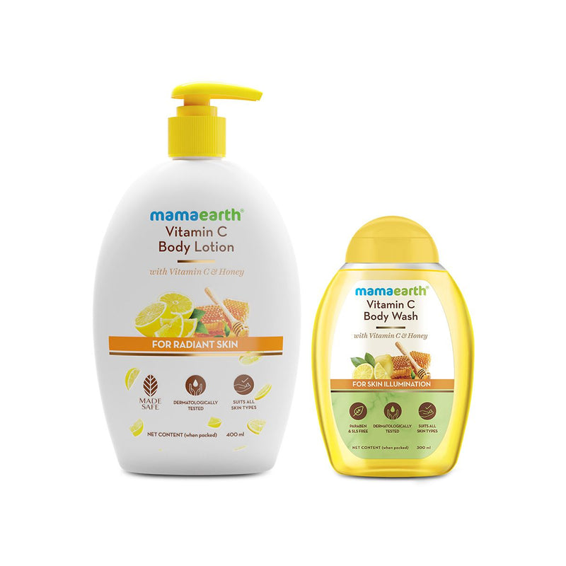 Mamaearth Glow Right Vitamin C Combo, 300ml + 400ml - Buy from Indicrest