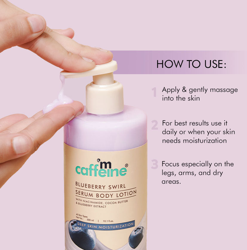 Mcaffeine Blueberry Swirl Serum In Body Lotion With Niacinamide - Image 7 - Buy from Indicrest