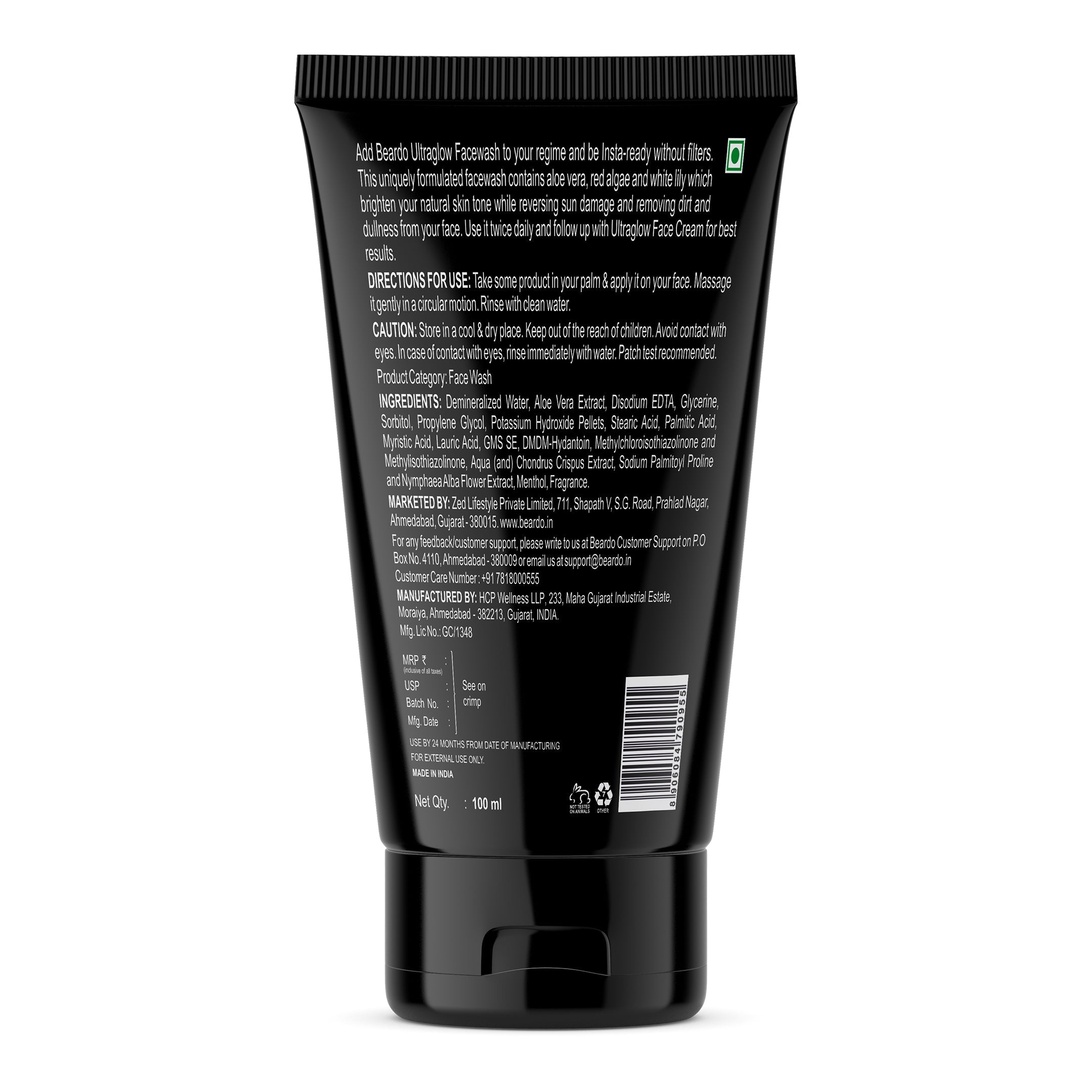 Beardo Ultraglow Facewash & De-Tan Peel Off Mask Combo - Image 7 - Buy from Indicrest