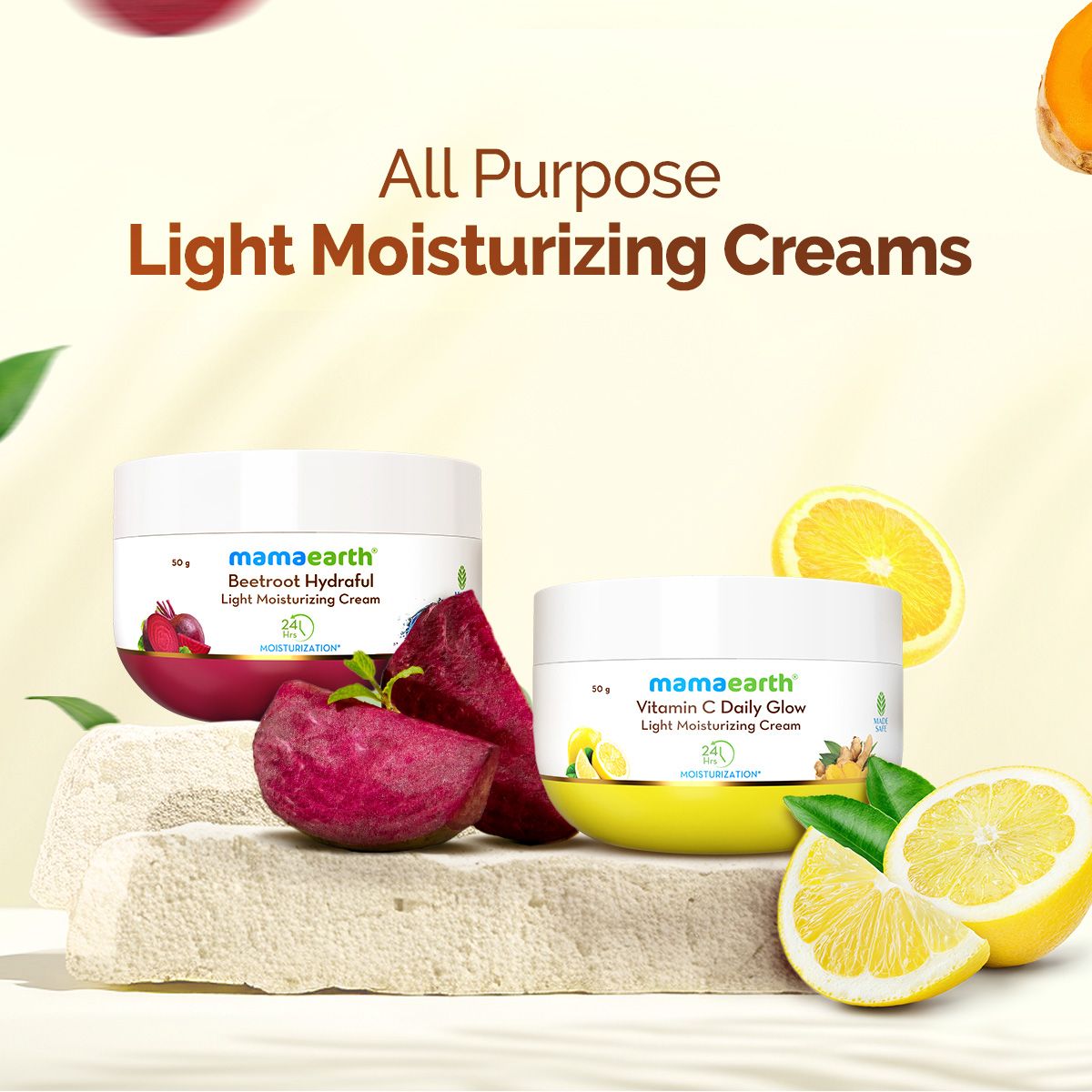 Mamaearth Vitamin C Daily Glow Light Moisturizing Cream with Turmeric & Vitamin C for Skin Brightening, 50g - Image 9 - Buy from Indicrest
