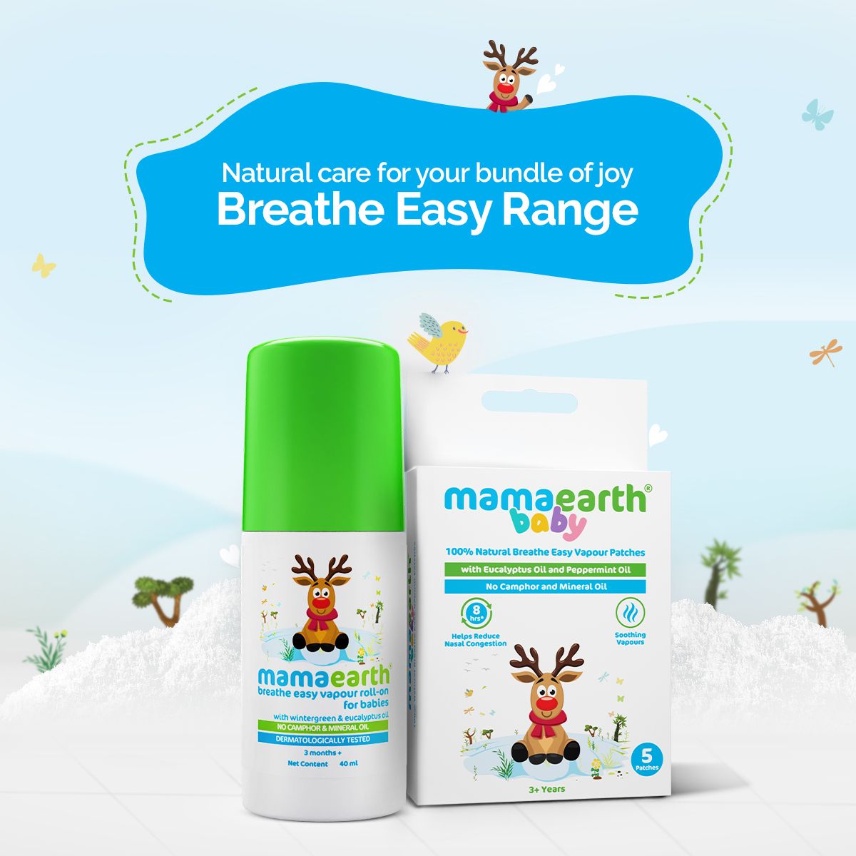 Mamaearth Baby 100% Natural Breathe Easy Vapour Patches with Eucalyptus Oil & Peppermint Oil, 5 pcs - Image 7 - Buy from Indicrest