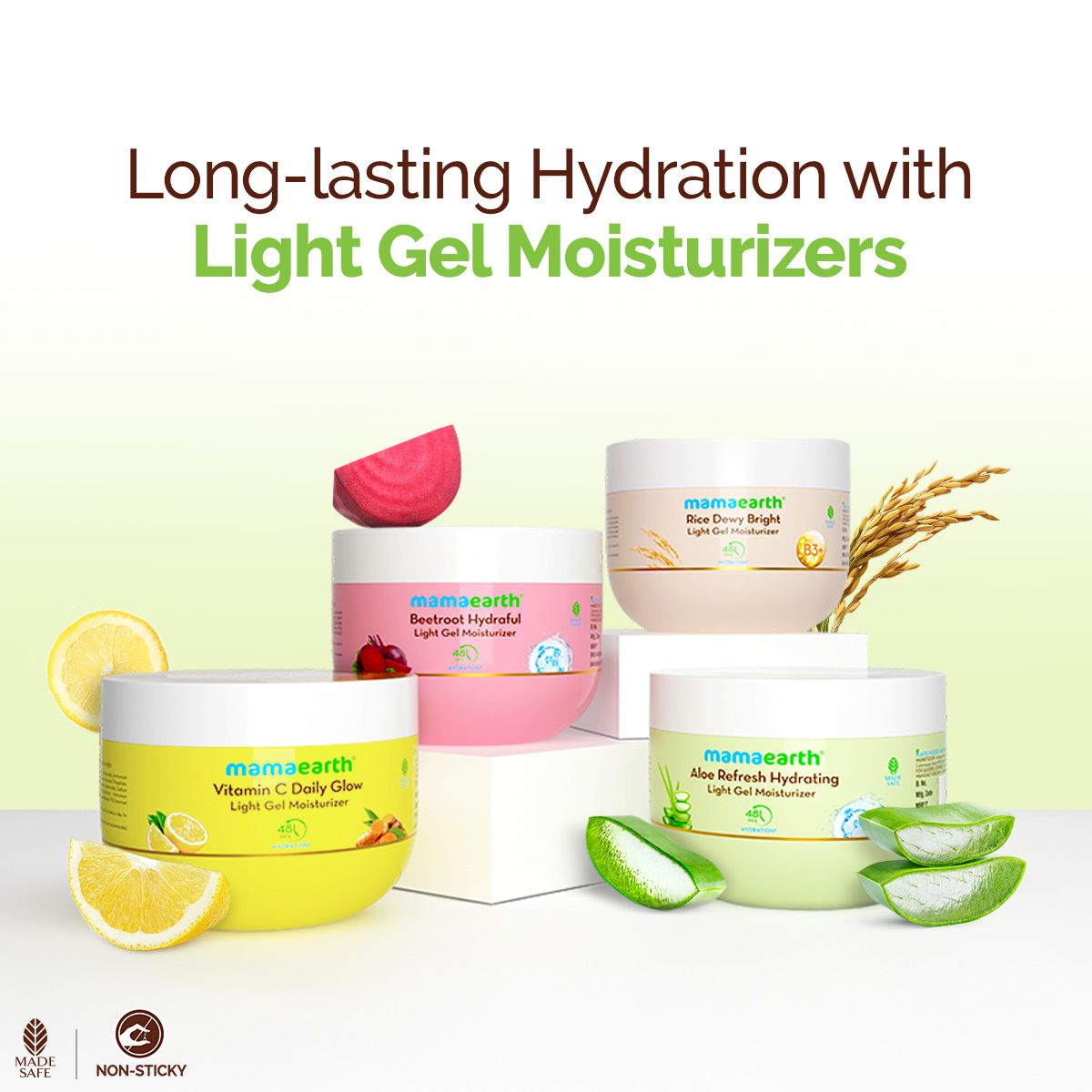 Mamaearth Aloe Refresh Hydrating Light Gel Moisturizer with Aloe Vera & Hyaluronic Acid for Hydrated Refreshed Skin, 200g - Image 7 - Buy from Indicrest