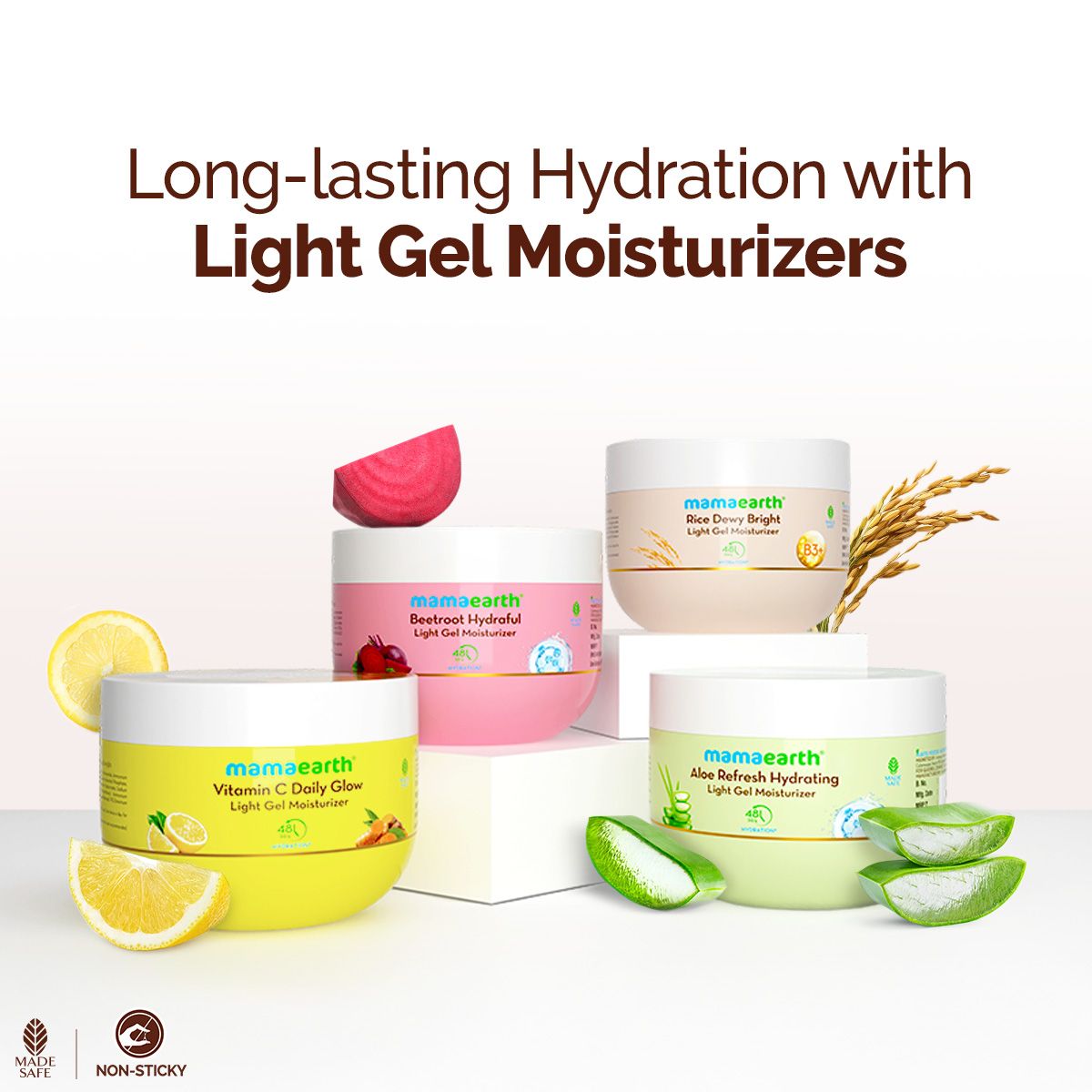 Mamaearth Rice Dewy Bright Light Gel Moisturizer with Rice & Niacinamide For Glass-skin Glow, 200g - Image 7 - Buy from Indicrest