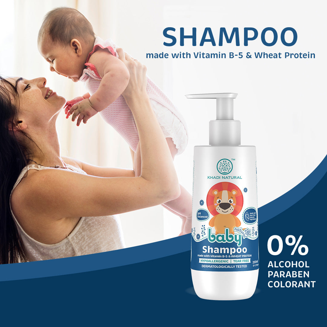 Khadi Natural Baby Hair Cleanser Made With Vitamin B-5 and Wheat Protein, Mild Baby Shampoo - 200ml - Image 7 - Buy from Indicrest