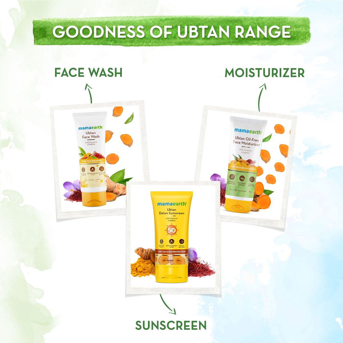 Mamaearth Ubtan Detan Sunscreen With Turmeric & Saffron For Sun Protection, 50g - Image 5 - Buy from Indicrest