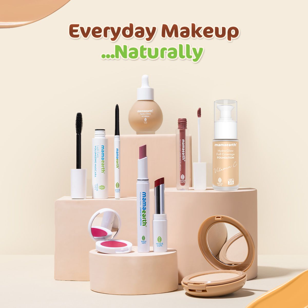 Mamaearth Hydra-Glow Full Coverage Foundation With Vitamin C & Turmeric, 30ml | Caramel Glow - Image 8 - Buy from Indicrest