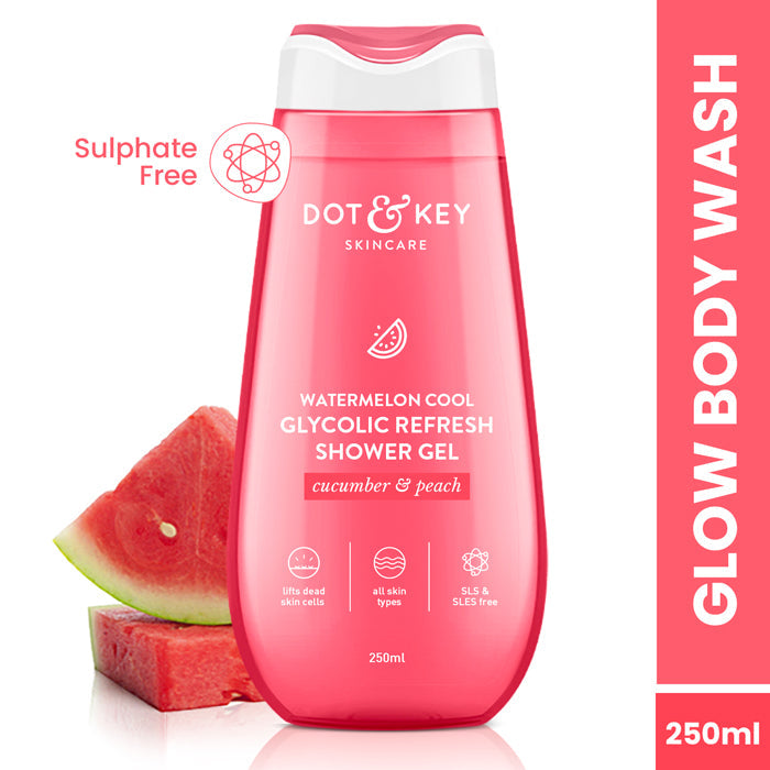 Dot & Key Watermelon Cooling Glycolic Acid Shower Gel, 250ml
