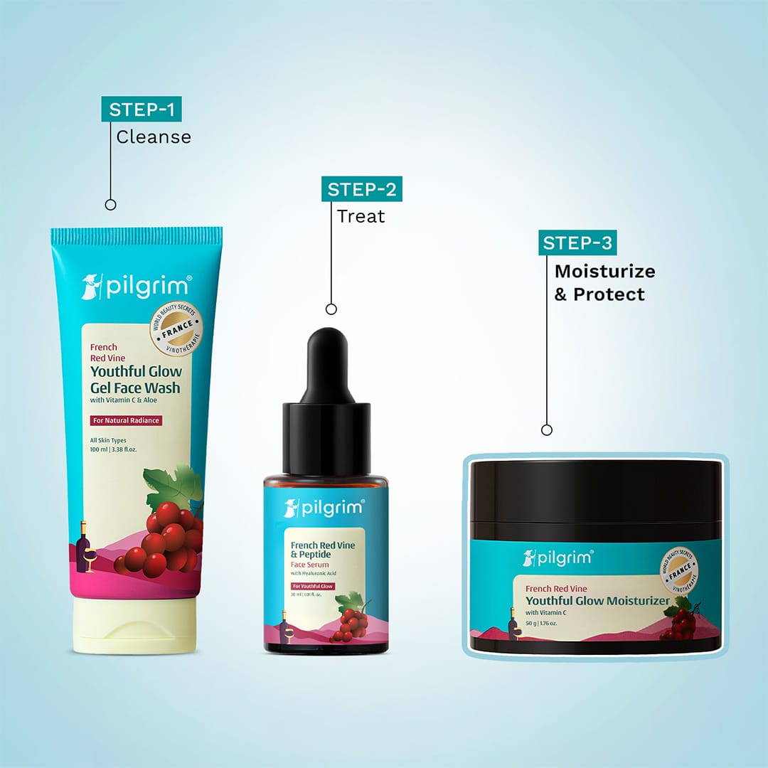 Pilgrim Red Vine Youthful Glow Moisturizer with Vitamin C, 50g - Image 7 - Buy from Indicrest