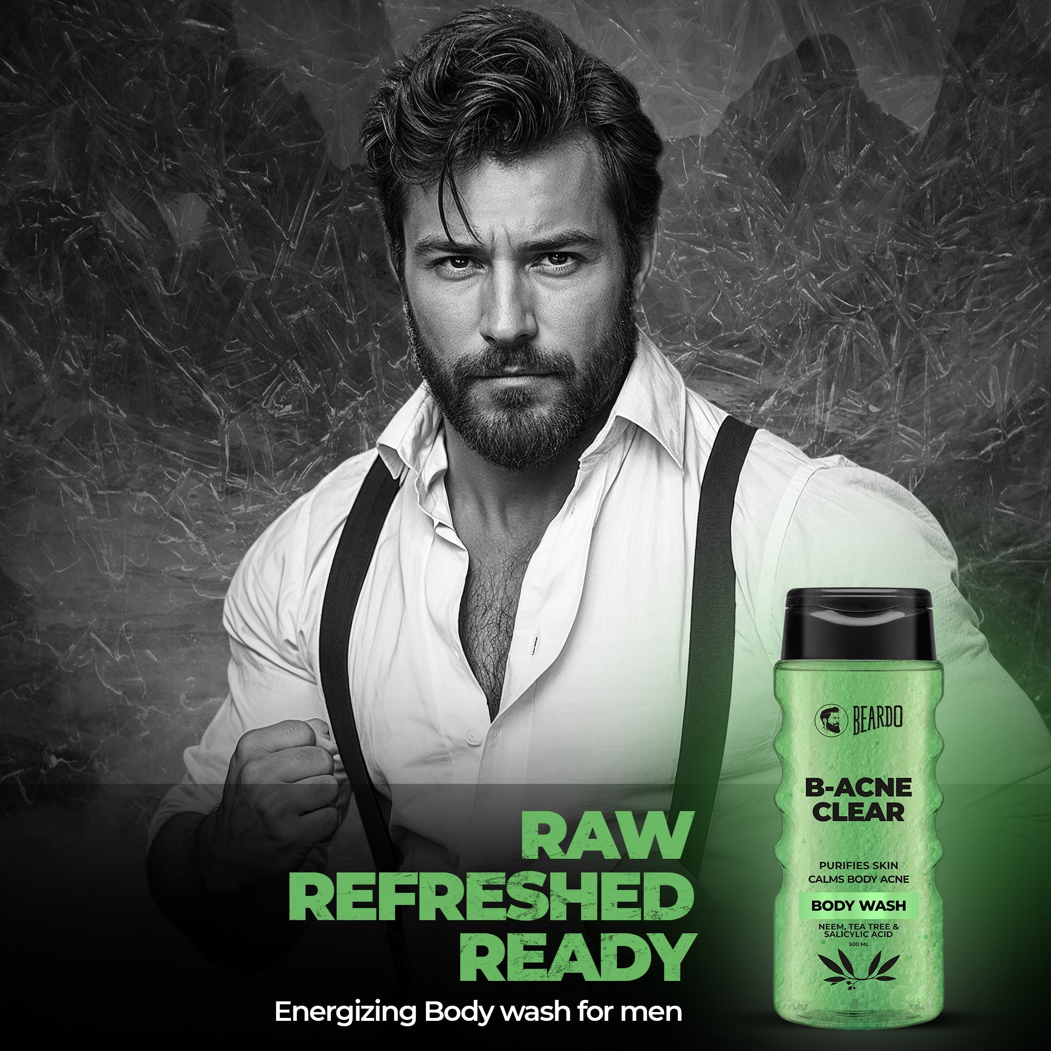 Beardo Body-Acne Clear Body Wash, 500ml - Image 2 - Buy from Indicrest