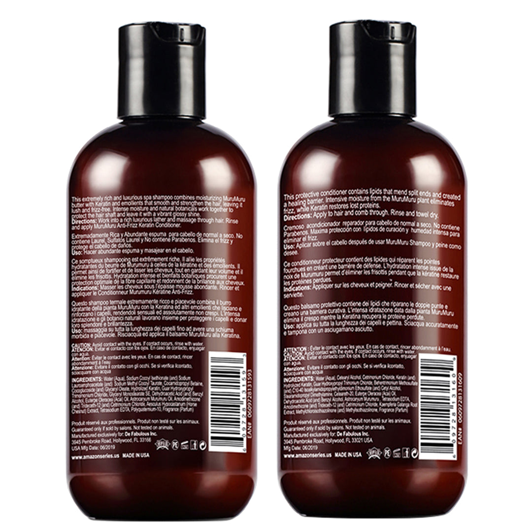 De Fabulous Amazon Series Murumuru Anti Frizz Keratin Shampoo 250ml + Conditioner 250ml + Acai Oil 59ml  - Image 7 - Buy from Indicrest