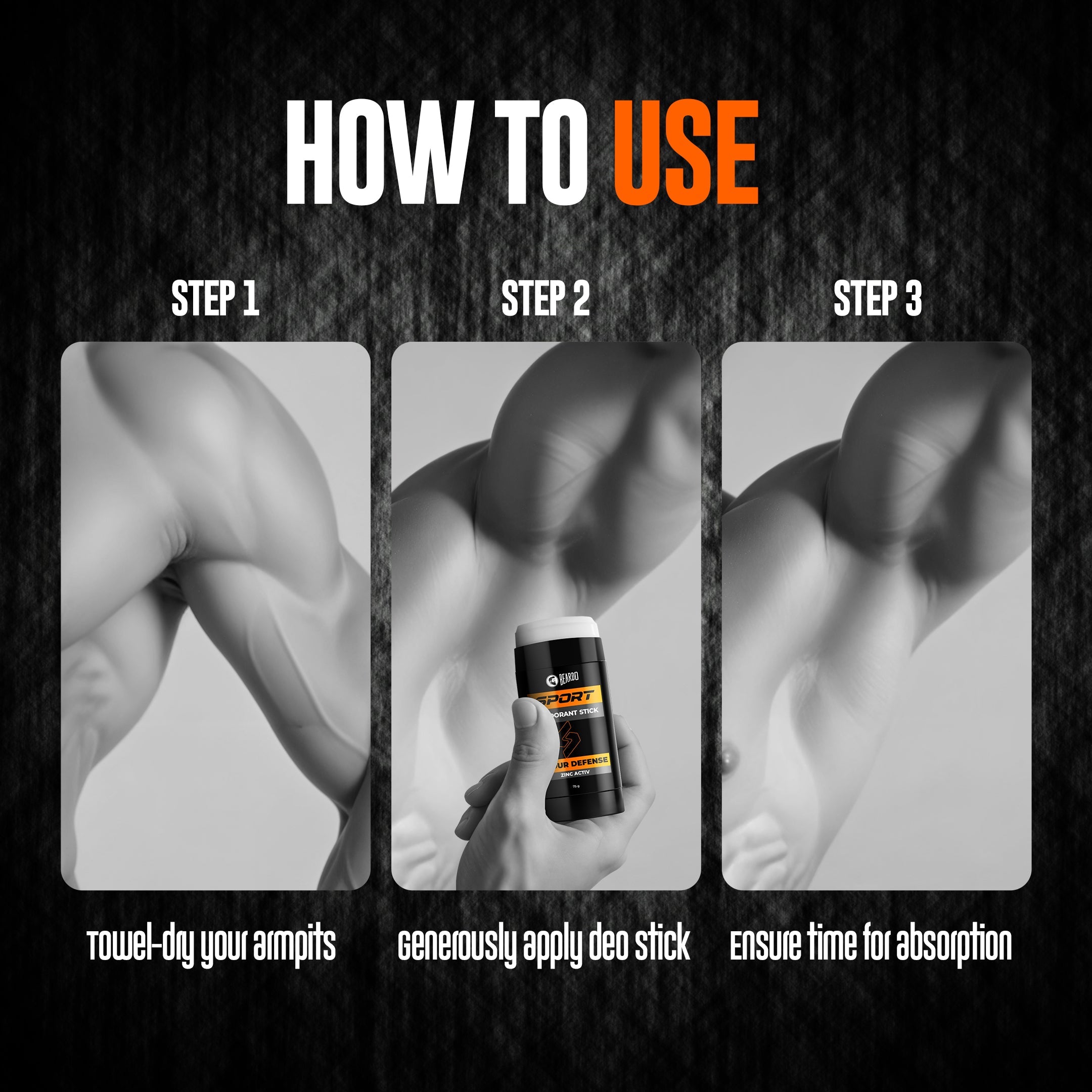 Beardo Sport Deodorant Stick, 75g - Image 7 - Buy from Indicrest