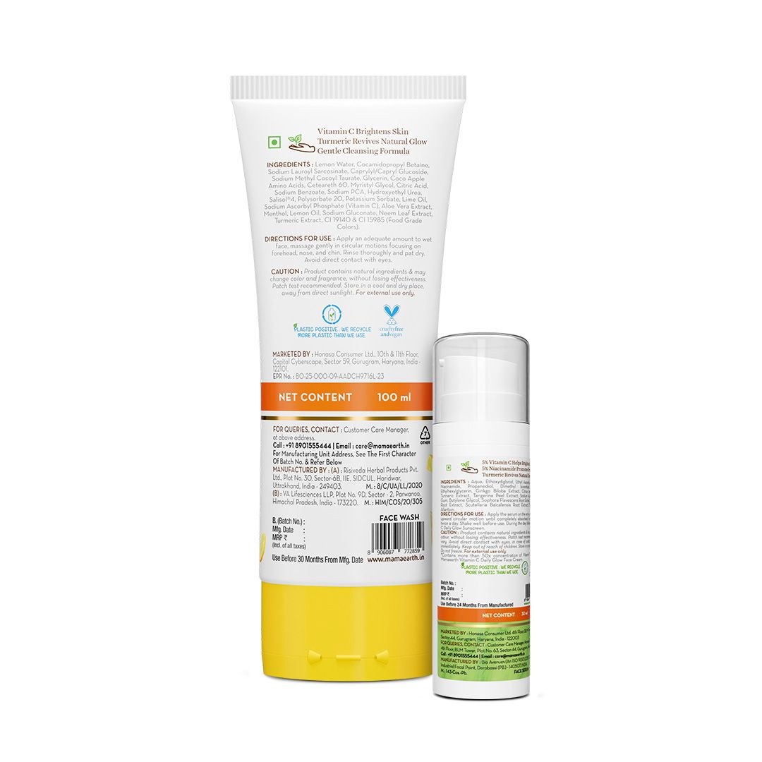 Mamaearth Vitamin C Daily Glow Duo with Vitamin C & Turmeric for Bright, Glowing Skin - Image 2 - Buy from Indicrest